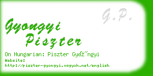 gyongyi piszter business card